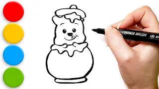 Drawing a cute bear easy.