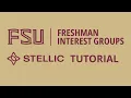 Stellic - Freshman Interest Groups FIGs Registration Tutorial