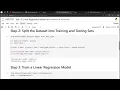 TechnoHacks EduTech Task - 3 Linear Regression Model Machine Learning Internship