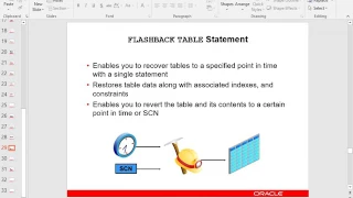 Drop Table and Flashback Table Statements