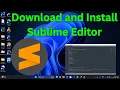 How to Download Install Sublime Text Editor in Windows 11