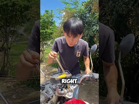 It Was So Hot, He Fried an Egg on His Motorcycle! 🔥😂