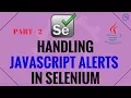 Handling JavaScript Alerts in Selenium - Java