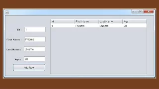 JAVA Tutorial - How To Add A Row To JTable From JTextfields in Java NetBeans With Source Code