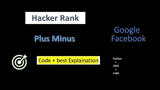 Plus Minus HackerRank Solution best explanation python