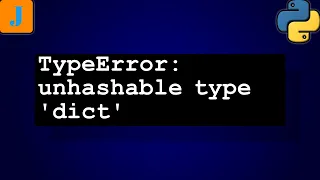 TypeError unhashable type dict