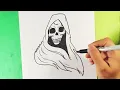 EASY How to Draw DEATH