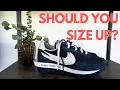 I Had to Size Up Even More For These Nike Sacai Fragment Waffle Runner Review Sizing On Feet