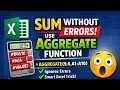 AGGREGATE Function in Excel Sum Values Without Error Cells