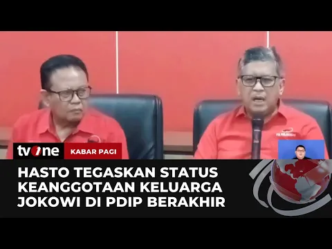 Keluarga Jokowi Bukan Lagi PDIP, Hasto: Status Keanggotaan Gibran & Bobby Telah Berakhir