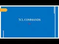 SQL TCL COMMANDS PART-7 EASY CODING