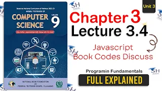 Class 9 Computer Science - Unit 3 Lecture 3 4 NBF JavaScript Programming Fundamentals