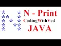 N print in star pattern Star Pattern program Java CodingWithved coding Ved I Print java