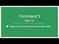 Bot message command with basic JavaScript