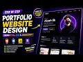 How to Make a Modern Portfolio Website HTML CSS JavaScript Full Tutorial 2026