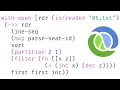 Advent of Code 2020 Day 5 Binary Boarding in Clojure threading macros