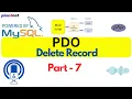 Deleting Records in PHP PDO Using Prepared Statements