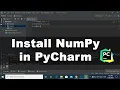 How to NumPy Package to PyCharm IDE