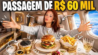 14 HORAS DE PRIMEIRA CLASSE DE UM AVIÃO(PASSAGEM DE R$ 60 MIL)!