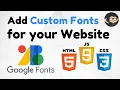 How to Add Custom Fonts In HTML CSS