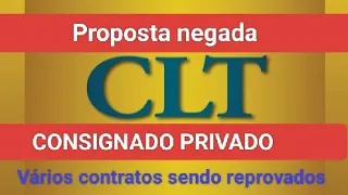 🚨 Urgente: NOVO CONSIGNADO PRIVADO vários contratos foram negados ou cancelados | Fica ligado