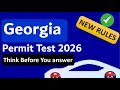 GA DDS Permit Test 2026 NEW RULES Questions Answers Georgia Learner s Permit Practice Test