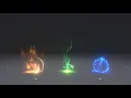 Unity 3D Buff Effect - AttackUp Orange Heal Green Circle Blue