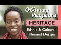 Obituary Programs Cultural Ethnic Designs - Obituary Template