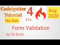 Form Validation Codeigniter 4