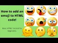 How to add an emoji to HTML code Basic tutorial for beginners