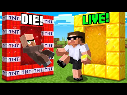 Video Thumbnail: CHOOSE A RIGHT PORTAL BATTLE in Minecraft..