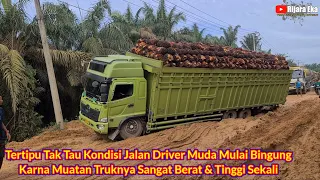 Download Tak Tau Kondisi Jalan Driver Muda Mulai Kebingungan Karna Muatan Truknya Sangat Berat \u0026Tinggi Sekali MP3