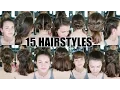 15 Heatless Hairstyles for SHORT hair BACK TO SCHOOL