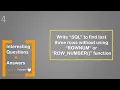 Oracle interesting questions SQL to find the last three rows without using rownum and row - number