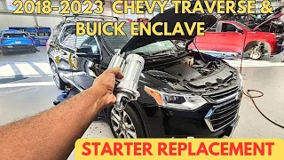 2018-2023 Chevy Traverse Buick Enclave Starter replacement