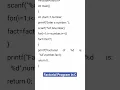 C Program to Find Factorial of a number