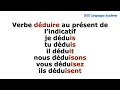 Verbes"déduire-retentir-requérir" au présent et au - passé composé,conjugaison, learn/speak french,