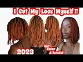 How To Cut Locs Into A Layered Bob Start to Finish Cut Color Retwist On Myself