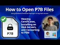 How to Open P7B Files Windows Certificate Manager or Keychain Access