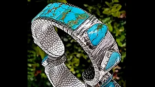Turquoise Cuff For Men Large Stunning Raw Natural 100 Untreated Blue Turquoise Bracelet