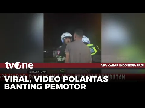 Ribut dengan Pengendara Motor, Polantas Banting Pemotor