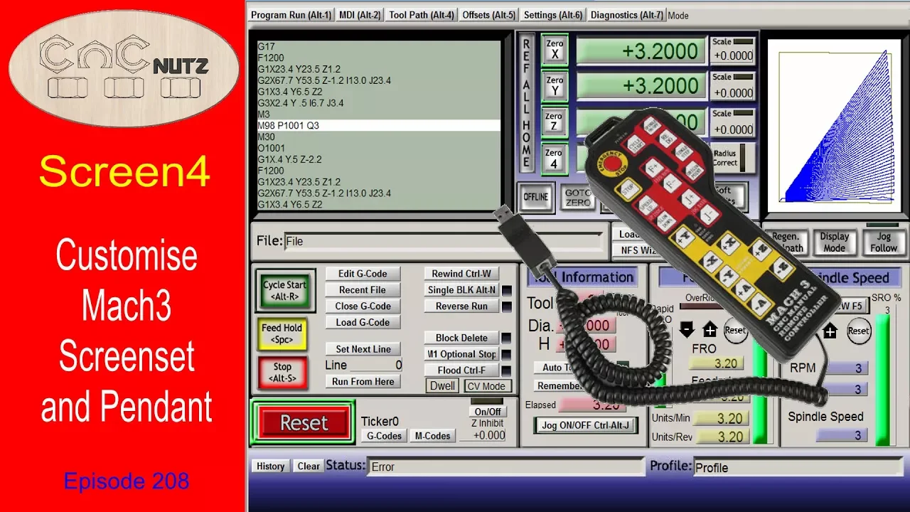 How to Modify a Mach3 Screenset - CNCnutz Episode 208