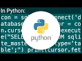 List of tables db schema dump etc using the Python sqlite3 API