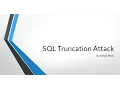 SQL Truncation Attack