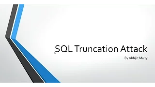 SQL Truncation Attack