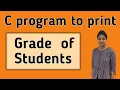 C program to print grade of student if-else if ladder example C language tutorial
