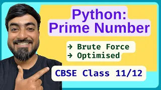 Python Program Prime Number Beginner Python Coding CBSE Class 11 12