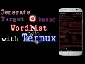 How to Generate target based Wordlist For Brute Force Attack on Te