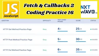 Fetch Callbacks 2 Coding Practice 16 - Answers JavaScript NxtWave CCBP 4 0