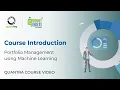Course Introduction Portfolio Management using Machine Learning Hierarchical Risk Parity